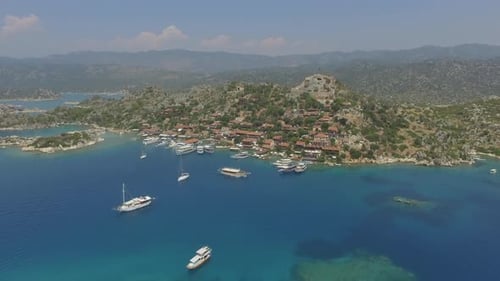 Aerial View of Kekova, Antalya