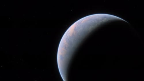 Rotating Realistic Planet in Dark Outer Space