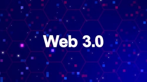 Web 3.0-Textanimation mit Hintergrund
