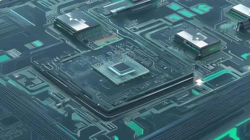 Placa-mãe com chips que transferem sinais de rede: conceito de placa de circuito