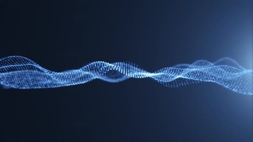 Futuristic Abstract Digital Particle Wave Loop