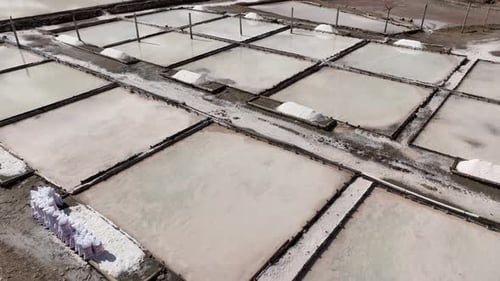 Aerial View Of Salt Pans