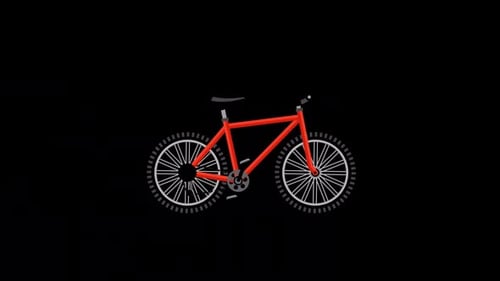 Cartoon-Fahrradfahren Alpha-Kanal