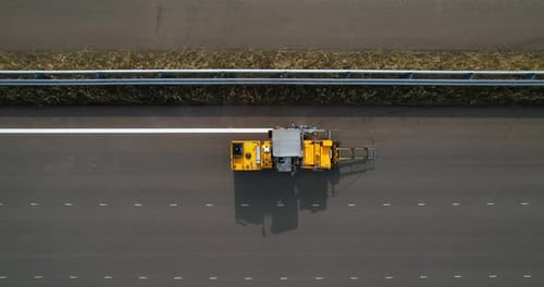 Application of Road Markings By Marking Machine