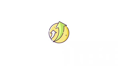 Animated Upward Growth Arrows Illustration