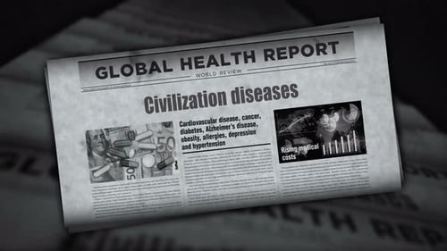 Civilization diseases newspaper printing media