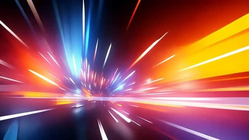 Abstract vibrant speed lines in vibrant colors