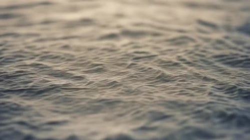 Abstract Soft Ripple Water Surface with Golden Light Reflect