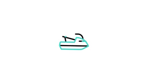 Animated Sketch Jetski Line Drawing