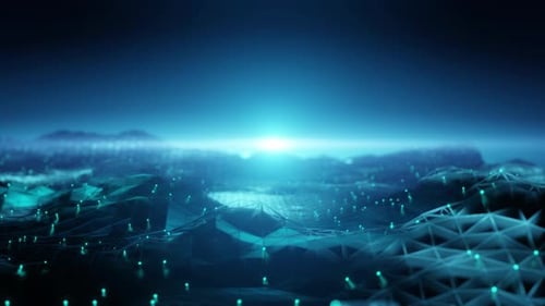 abstrakter futuristischer Technologie-Hintergrund der Landschaft
