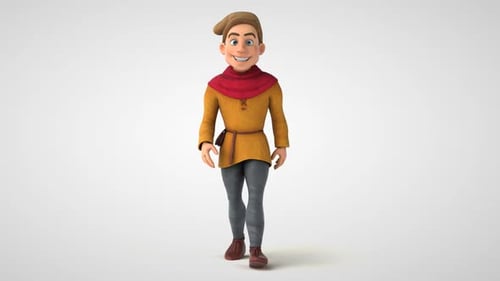 Cartoon medieval historical character