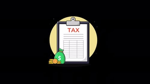 Taxation Concept Animation Video - Transparent
