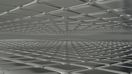 Luxury Background with a Floating Field of Silver Cubes, Reflection, Exclusive, Figures, 3D Render