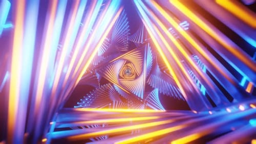 A Rhythmic VJ Loop Showcasing Neon Disco Strobe Pulses