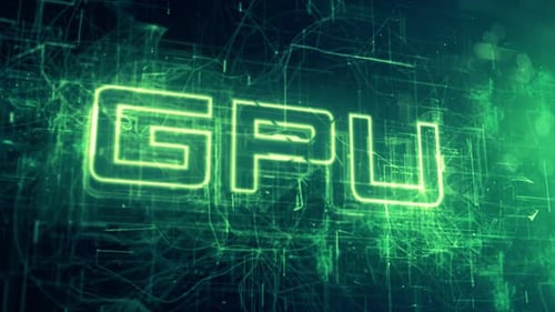 GPU de fond de données de science-fiction numérique