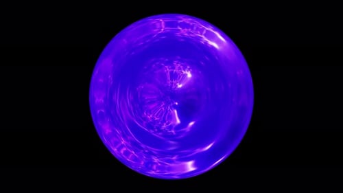 Abstract Glowing Liquid Energy Sphere Background Loop