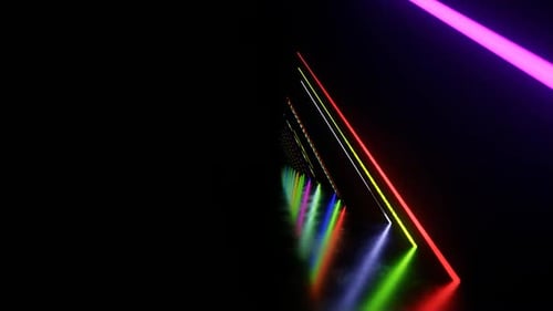 Colorful Line Neon Light Wall Background