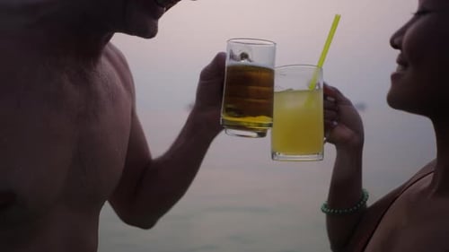 In a Sea of Thailand Two Lovers Toast
