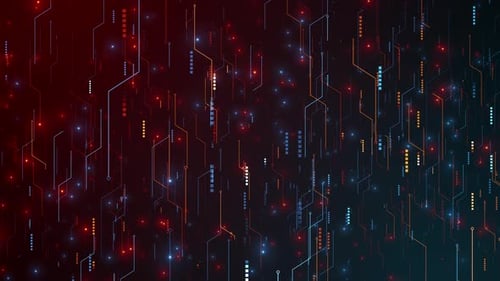 Data Core Ascent Business Corporate Technology Particles Tunnel Digital Background Loop