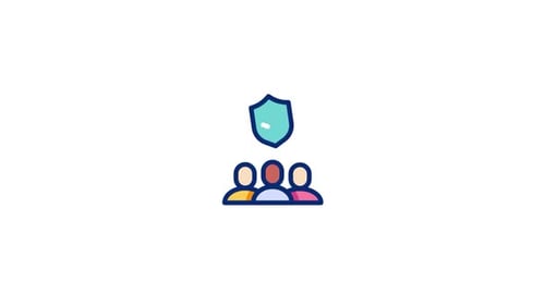 Corporate Group Security Icon Animation