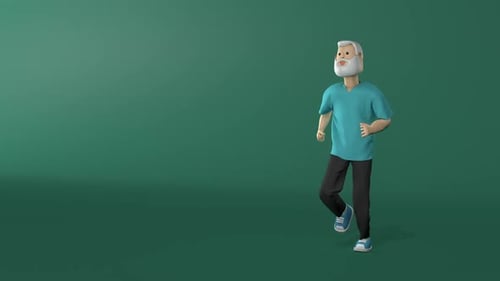 The Man Is Running Green