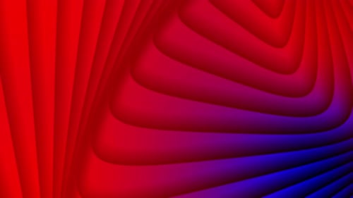 Animierter blauer, roter Hintergrund. 4k Animation mit blauen und roten Streifen mit Wellenverlauf