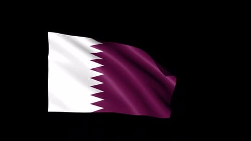 Realistic Waving Qatar National Flag Animation