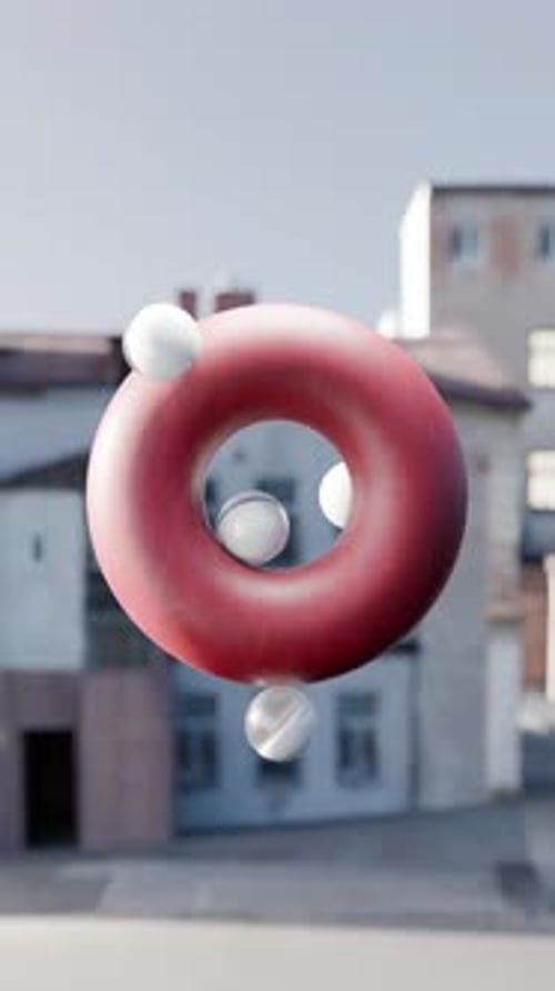 Animación de esferas satisfactorias en bucle 3D