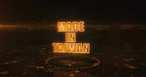 Fabriqué à Taiwan, symbole, cyber concept