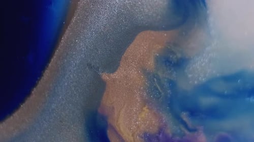 Abstract Swirling Metallic Paint Background