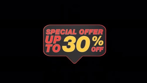 3D Special Offer Up To 30 Percent Off Promotional Animation