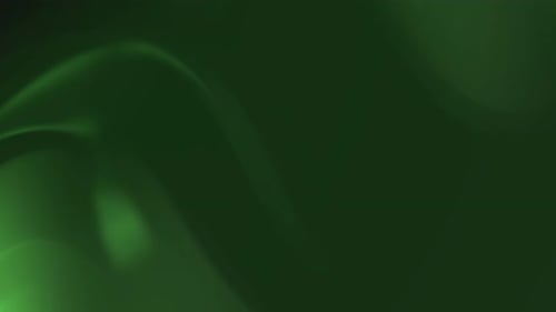 Fluid Dark Green and Black Abstract Shapes with Subtle Lighting