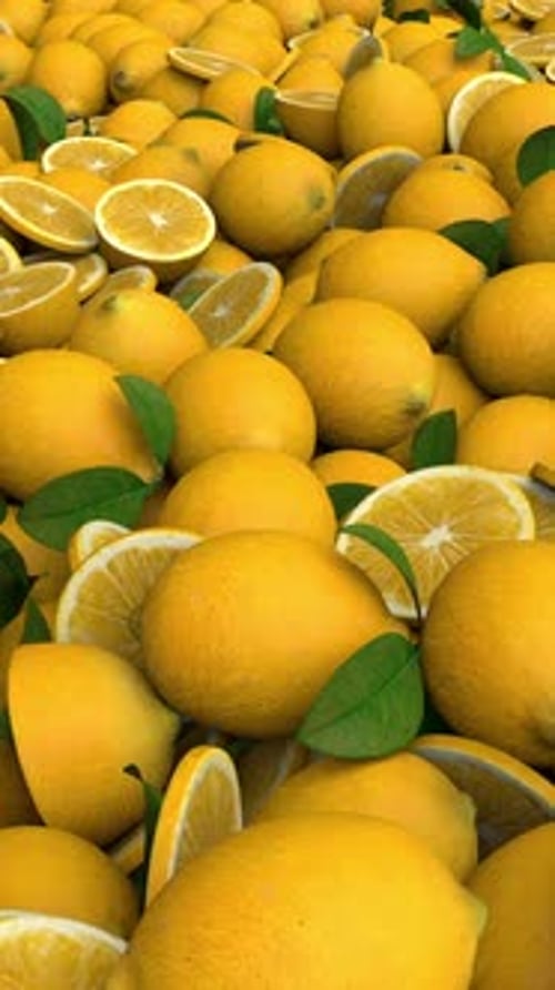 Flying Over Lemons Pile Looped