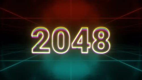 2048 Animation Retro Background