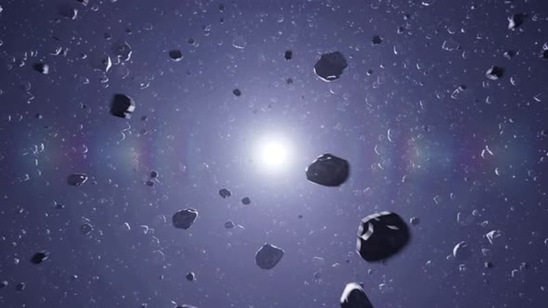 Cosmic Light Rays and Flying Asteroids Space Animation, Backgrounds ...