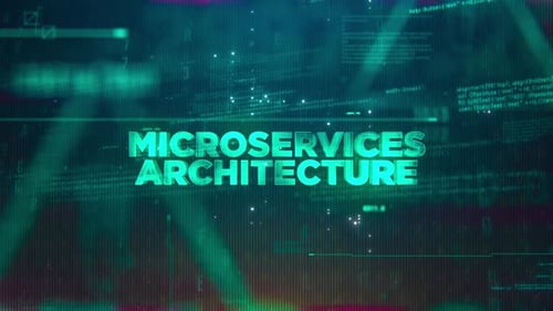 Futuristic Digital Title Reveal for Microservices Architecture