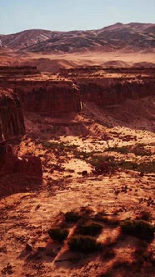 Nevada Desert Landscape With Distant Mountains