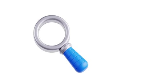 3D Animated Magnifying Glass Search Icon for Technology Concepts