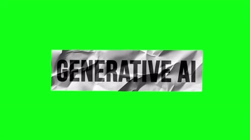 Generative Ai Paper Style Headline Title Green Screen 4K