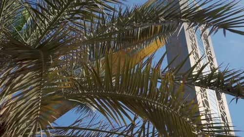 Golden Glass Tower Of Dubai Frame - New Attraction In Zabeel Park, Dubai, United Arab Emirates. - Re