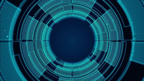 Animated Futuristic HUD Target Digital Display Background Loop