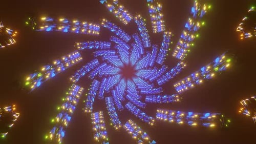 Animation abstraite en boucle transparente d'Infinite Tunnel