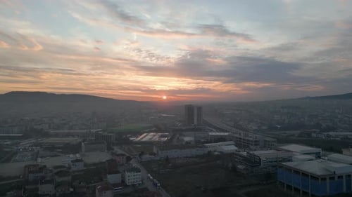 Samandira state in Turkey aerial footage timelapse