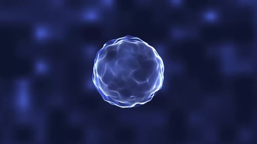 Futuristic Glowing Abstract Sphere Particle Digital Animation