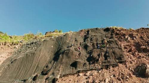Rockfall Protection Netting Safety Wire Mesh in the Mountains