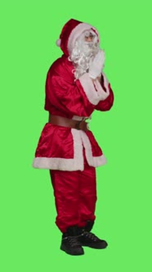 Vertical Video Side View of Saint Nick Holds Hands in a Prayer