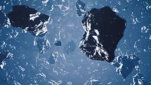 Space Rocks In A Vast Deep Space Asteroid Field