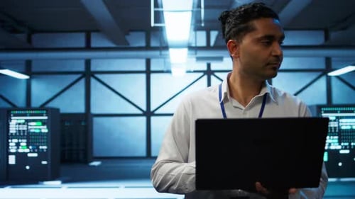 System Administrator in Data Center Using Notebook