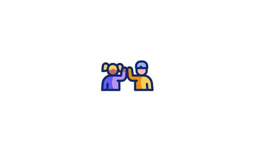 Animated High Five Between Two People Icon