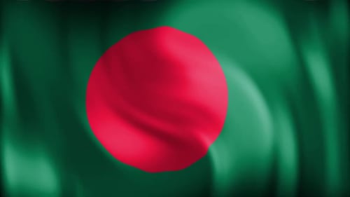 Realistic Waving Flag of Bangladesh Video Loop